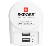 Адаптер-зарядно SKROSS Euro USB Charger 1.302421, 2 x USB-A, 2.4A