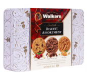 БИСКВИТИ WALKERS АСОРТИ МЕТАЛНА КУТИЯ 300G