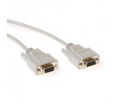 Кабел ACT AK2316, RS232 женско - RS232 женско, 3 м, 9 pin, Бял, Булк