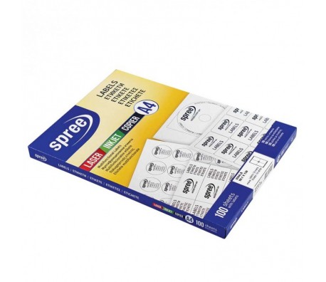 ПРИНТЕРНИ ЕТИКЕТИ SPREE 22/12 160БР А4 ОВАЛ