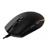 Геймърска мишка Logitech G203, Оптична (8000 dpi), USB, RGB, Черна