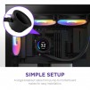 Охладител за процесор NZXT Kraken Elite RGB 280 Black, Customizable LCD Display