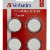Verbatim LITHIUM BATTERY CR2450 3V 4 PACK
