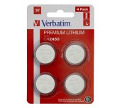 Verbatim LITHIUM BATTERY CR2450 3V 4 PACK
