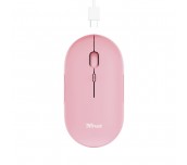 TRUST Puck Wireless & BT Rechargeable Mouse Pink