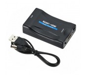 Видео конвертор Estillo ASK-ST001, Scart женско - HDMI женско, Черен