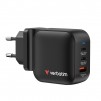 Verbatim Mini GaN Charger 70W 3 Port US plug with EU and UK adaptors