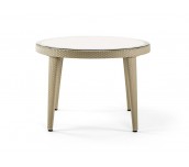 МАСА ГРАДИНСКА OSACA 90x90 СЪС СТЪКЛЕН ПЛОТ КАФЕ