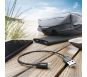 HAMA Кабел за зареждане, USB-C -USB A, 0.2м, черен