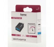 Адаптер HAMA OTG USB-C мъжко-USB 3.2 Gen 1 A женско, 5Gbit/s Черен