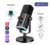 Настолен микрофон FIFINE AM8 Dynamic RGB XLR/USB- Black