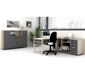 ШКАФ С ВРАТА i-OFFICE ДЕСЕН 40/40/122 АКЦ/ГРФ