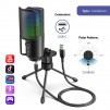 Настолен микрофон FIFINE K669 PRO2 RGB - Black