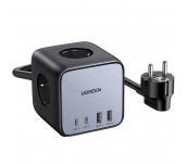 ЗАРЯДНО UGREEN CD268 220V 2xUSB-C,2xUSBA,3хAC,65W