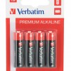 Verbatim ALKALINE BATTERY AA 4 PACK (HANGCARD)