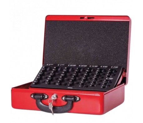 КУТИЯ-СЕЙФ С ЕВРОМОНЕТНИК 300/245/93 ЧЕРВЕН