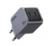 ЗАРЯДНО UGREEN X707 220V 2xUSB-C,GaN,45W, NEXODE PRO