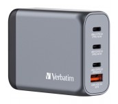 Verbatim GNC-100 GaN Charger 4 Port 100W USB A/C (EU/UK/US)