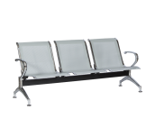 ПОСЕТИТЕЛСКА ПЕЙКА С 3 МЕСТА CR-1030-3 - СРЕБЪРНА