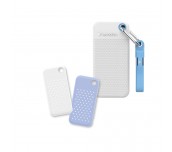 Verbatim Pocket SSD USB 3.2 Gen 2 1TB White/Light Blue incl. two rubber sleeves