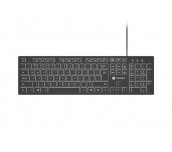 Natec Keyboard Herring Glow US, White Backlight