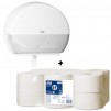 ПРОМО КОМПЛЕКТ ТОАЛЕТНА ХАРТИЯ TORK MINI JUMBО T2 ADV 2P 170M 12БР И ДИСПЕНСЪР TORK MINI JUMBO TOILET ROLL БЯЛ