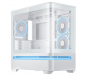 Кутия ASUS Prime AP202 ARGB mATX + 3 ARGB Вентилатора - White