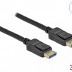 Кабел Delock DisplayPort 2.0 мъжко - DisplayPort 2.0 мъжко, 3.0м, 54 Gb/s, Черен