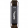 Transcend 128GB, External SSD, ESD310C, USB 10Gbps, Type C/A , Black