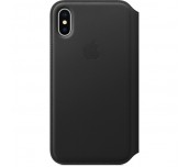 Apple iPhone X Leather Folio - Black