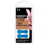 Батерия цинково въздушна DURACELL ZA675 6 бр. бутонни за слухов апарат в блистер
