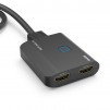 HAMA Сплитер 4K HDMI мъжко - 2 x HDMI женско, черен