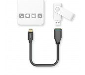 HAMA Адаптер OTG  USB-C мъжко - USB-A женско, 0.15m, черен
