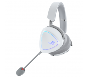Геймърски безжични слушалки ASUS ROG Delta II White - USB-C, Aura Sync RGB