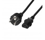 Захранващ кабел FSP Group, Шуко, 3pin(IEC C5) женско, 1.8м, Черен