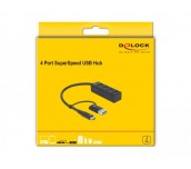 USB хъб, 4 порта, DELOCK-63828