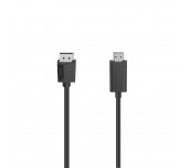 Кабел HAMA, DisplayPort мъжко - HDMI мъжко, Ultra-HD, 4K, 1.5м, Черен