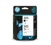 HP 305 2-Pack Tri-color/Black Original Ink Cartridge