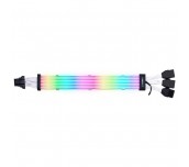 Удължителен RGB кабел Lian-Li Strimer Plus V2, 16-Pin 12VHPWR към 3x8-Pin за RTX 40-та серия, 108 LED