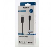 Кабел HAMA USB-A мъжко - USB-B mini мъжко, 1.5 м