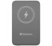 Verbatim MCP-10GY Power Pack 10000 mAh with UBS-C PD 20W / Magnetic Wireless Charging 15W Grey