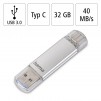 USB памет HAMA Тип USB-C Laeta, 32GB, USB 3.1 Type-C, Сребрист