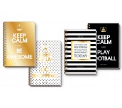 ТЕТРАДКА СПИРАЛА B&W A5 200Л KEEP CALM