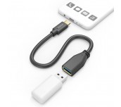 АДАПТЕР OTG HAMA USB-C М/ USB-A Ж 15СМ ЧРН