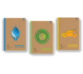 ТЕТРАДКА СПИРАЛА РЕЦИКЛИРАНА ХАРТИЯ 80Л А4 МИКС