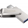 USB памет SanDisk Ultra Dual Drive Luxe, 128GB, USB 3.1 Gen 1, USB-C, Сребрист