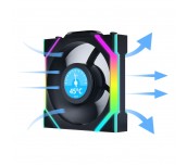 Вентилатор Lian Li UNI FAN SL Wireless LCD ARGB PWM - 120 mm Черен