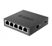 Суич D-Link DGS-105/E, 5 портов, 10/100/1000, Gigabi, метален корпус