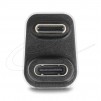 Delock Адаптер USB-C мъжко към женско USB-C, под  180° ,  40 Gbps PD 3.1 240 W ,  U-образен 8K 60 Hz metal