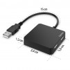 USB хъб HAMA, 4 портов, USB 2.0, 480 Mbit/s, Черен